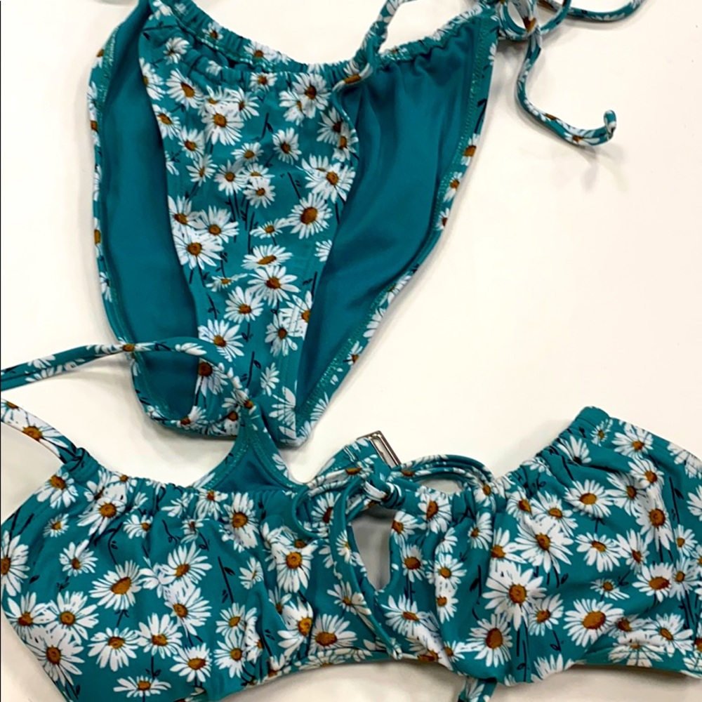 Teal Floral Swimmy